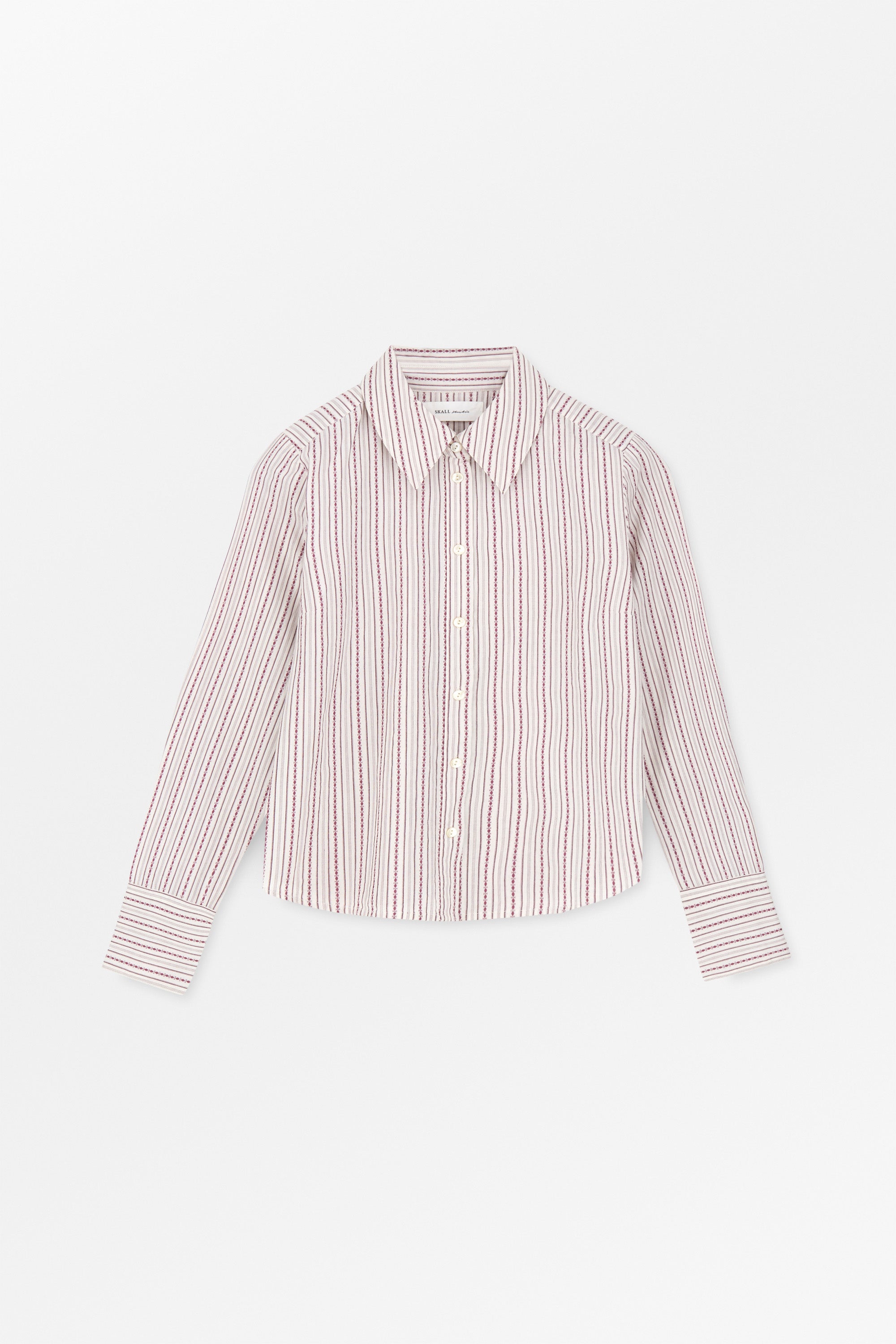 Skall Studio Fauna shirt Shirt Raspberry/Cream stripe
